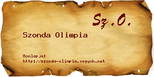 Szonda Olimpia névjegykártya